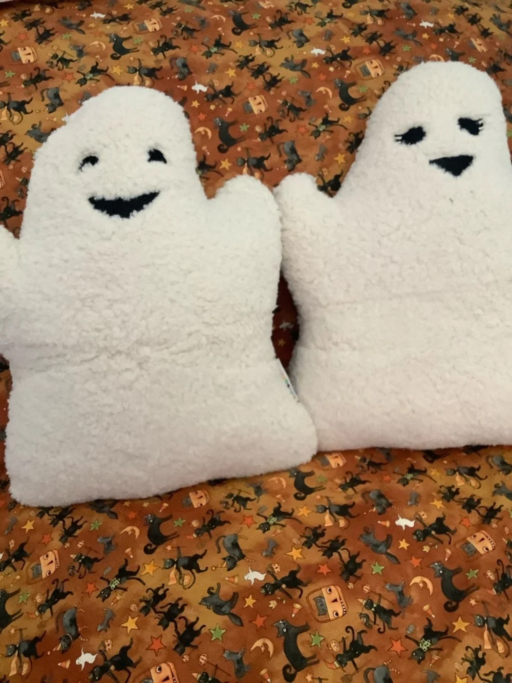 TWO Halloween Ghost pillows NWT SOFT AND CUDDLY